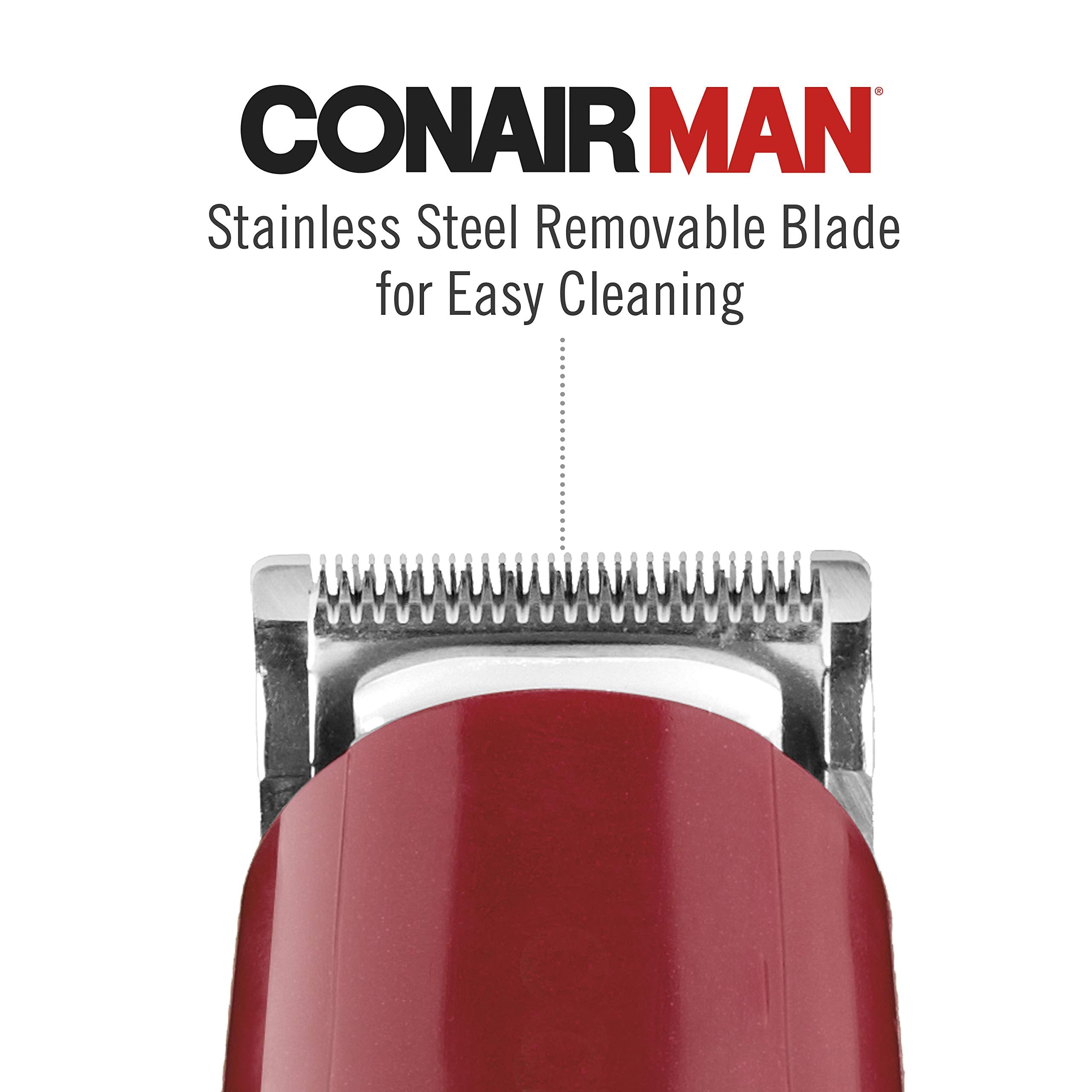 Conair Man Beard&Mustache Trimmer,Includes 3 All-Purpose Combs - Corded/Plug-In,Men